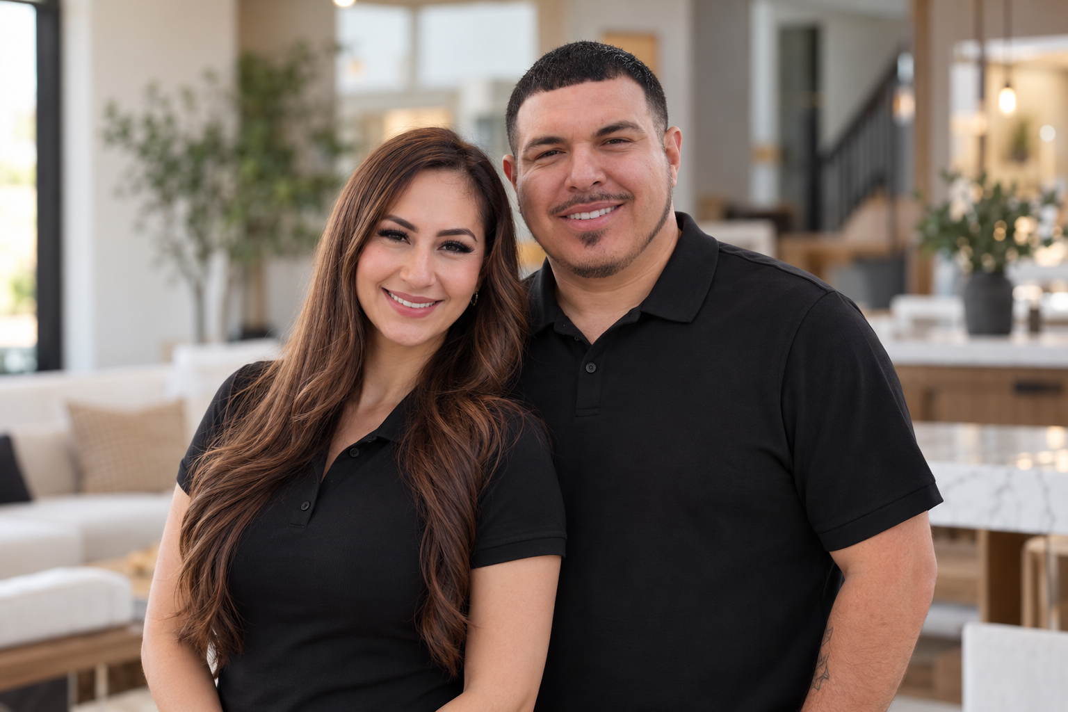 AI-generated portrait of Joan and Samantha Espinoza, owners of 1 Stop Renovation Group